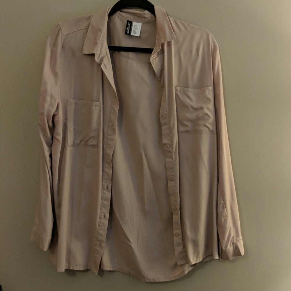Button up silk top